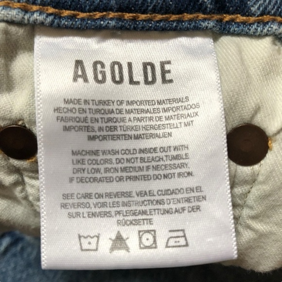 Agolde Freya High Rise Slim Blue Jeans Size 23 Quiver Med-Light Wash NWT NEW - Picture 14 of 16